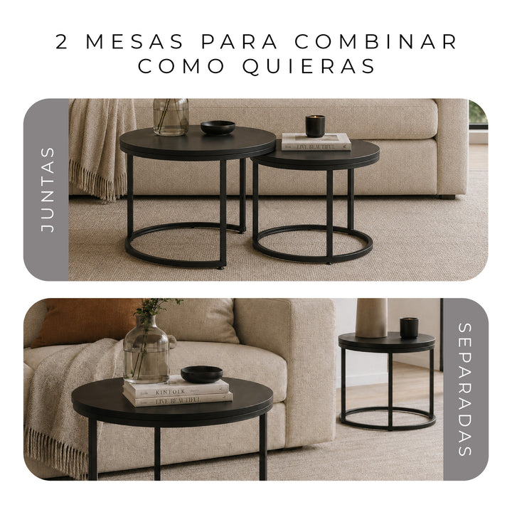 Set de Mesas Ratonas Core Negras