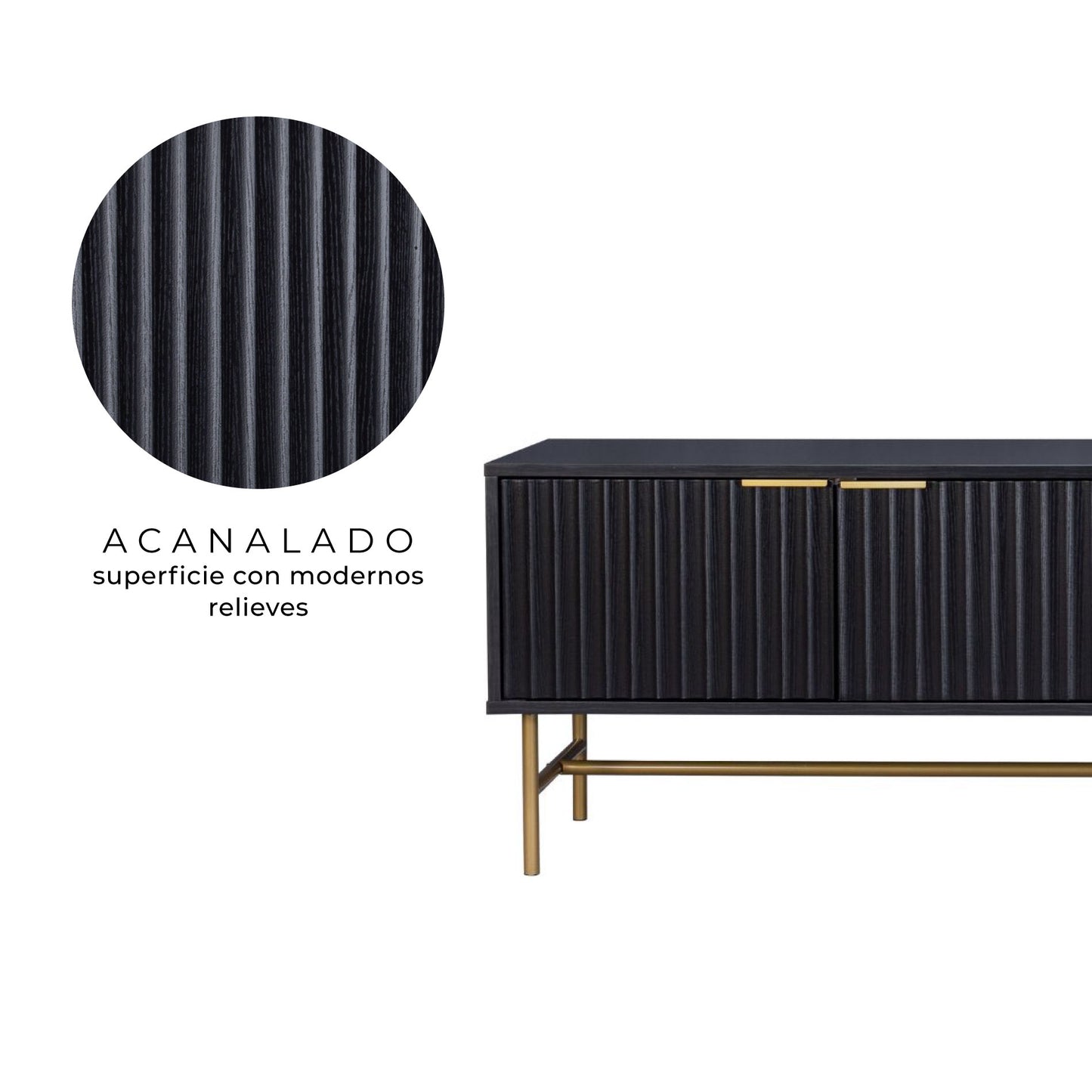 Rack de TV Queens Negro