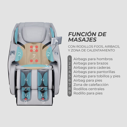 Sillón Masajeador Reclinable Zero Gravity Blanco