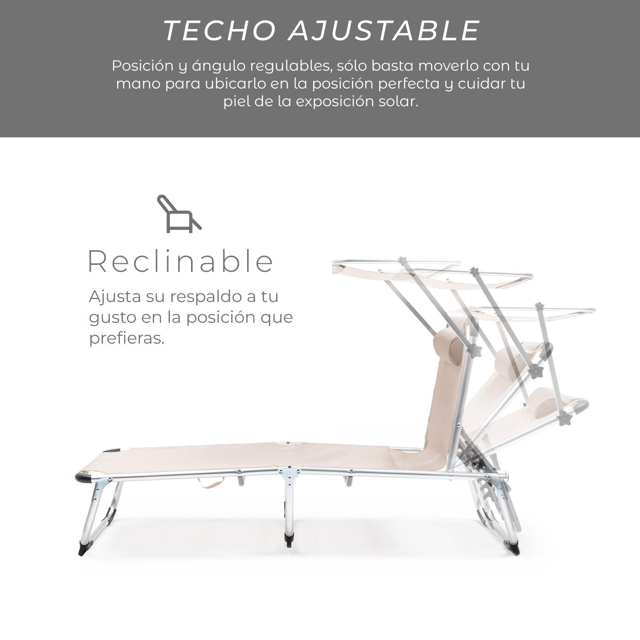 Reposera con Techo Areia