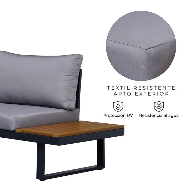 Set Exterior de Sillón en L + Mesa Saigon