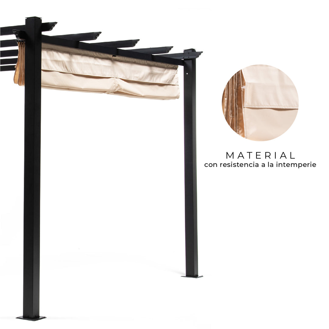 Pérgola Retráctil Shelter XL 4x3 m