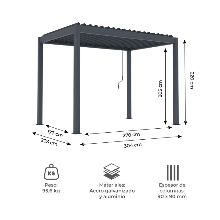 Pérgola Bioclimática 203x304 Shield-A