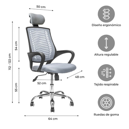 Silla de Escritorio Ergonómica SILL-Q2G
