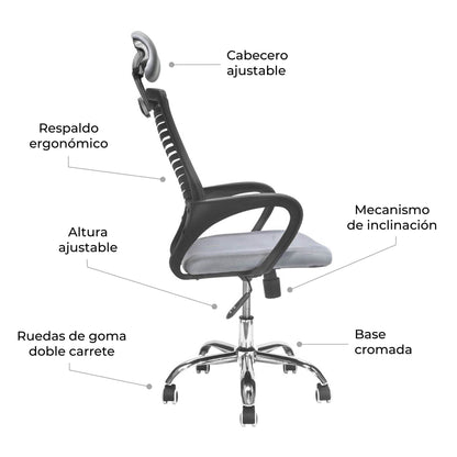 Silla de Escritorio Ergonómica SILL-Q2G