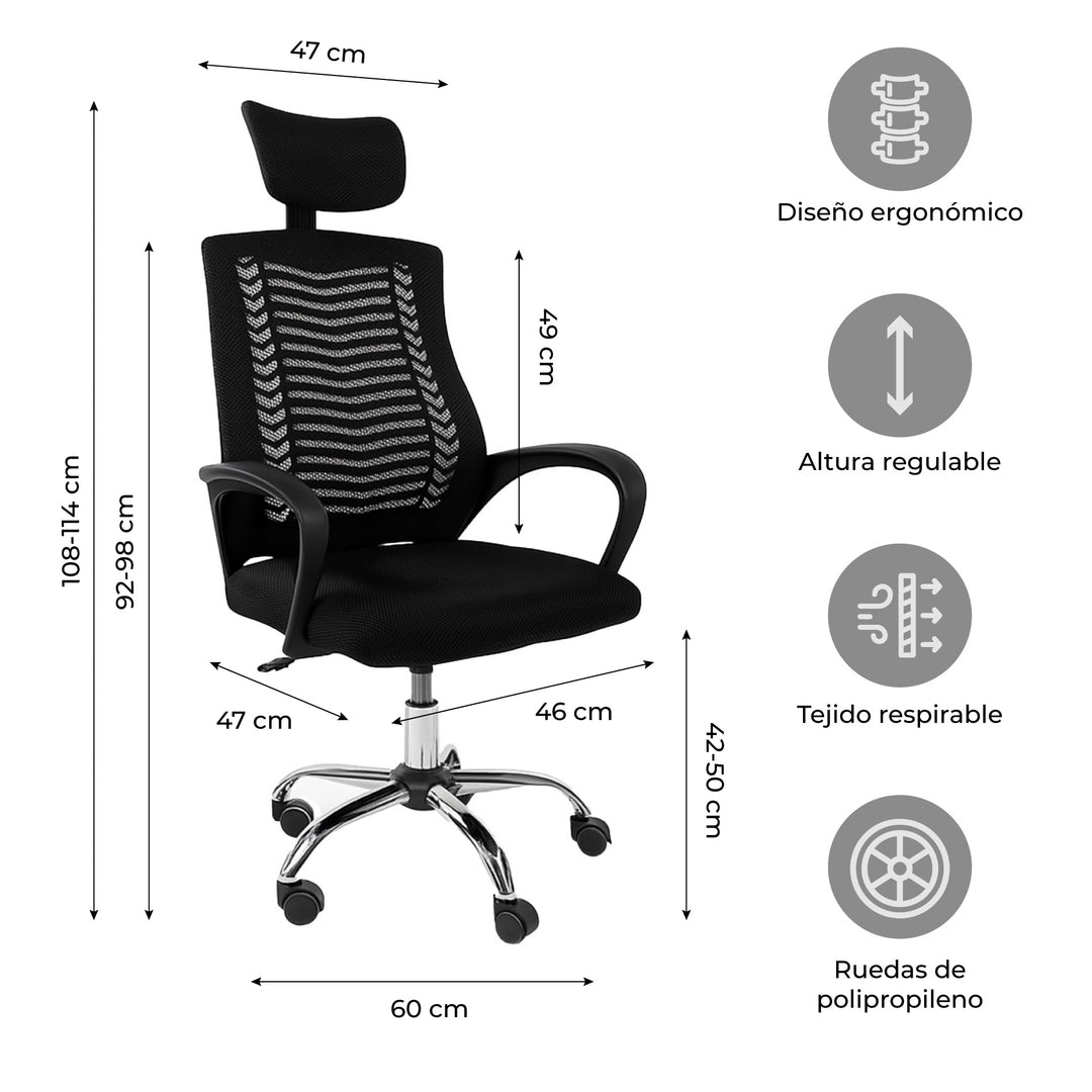 Silla de Escritorio Ergonómica SILL-Q2N
