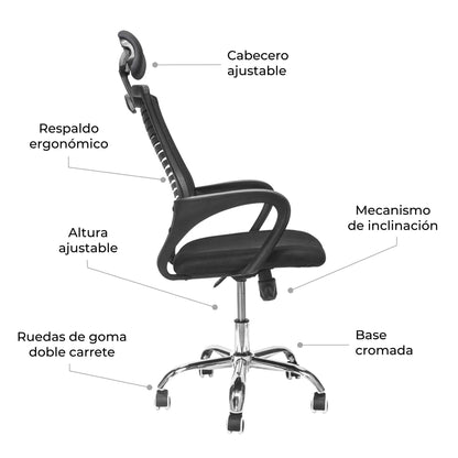 Silla de Escritorio Ergonómica SILL-Q2N