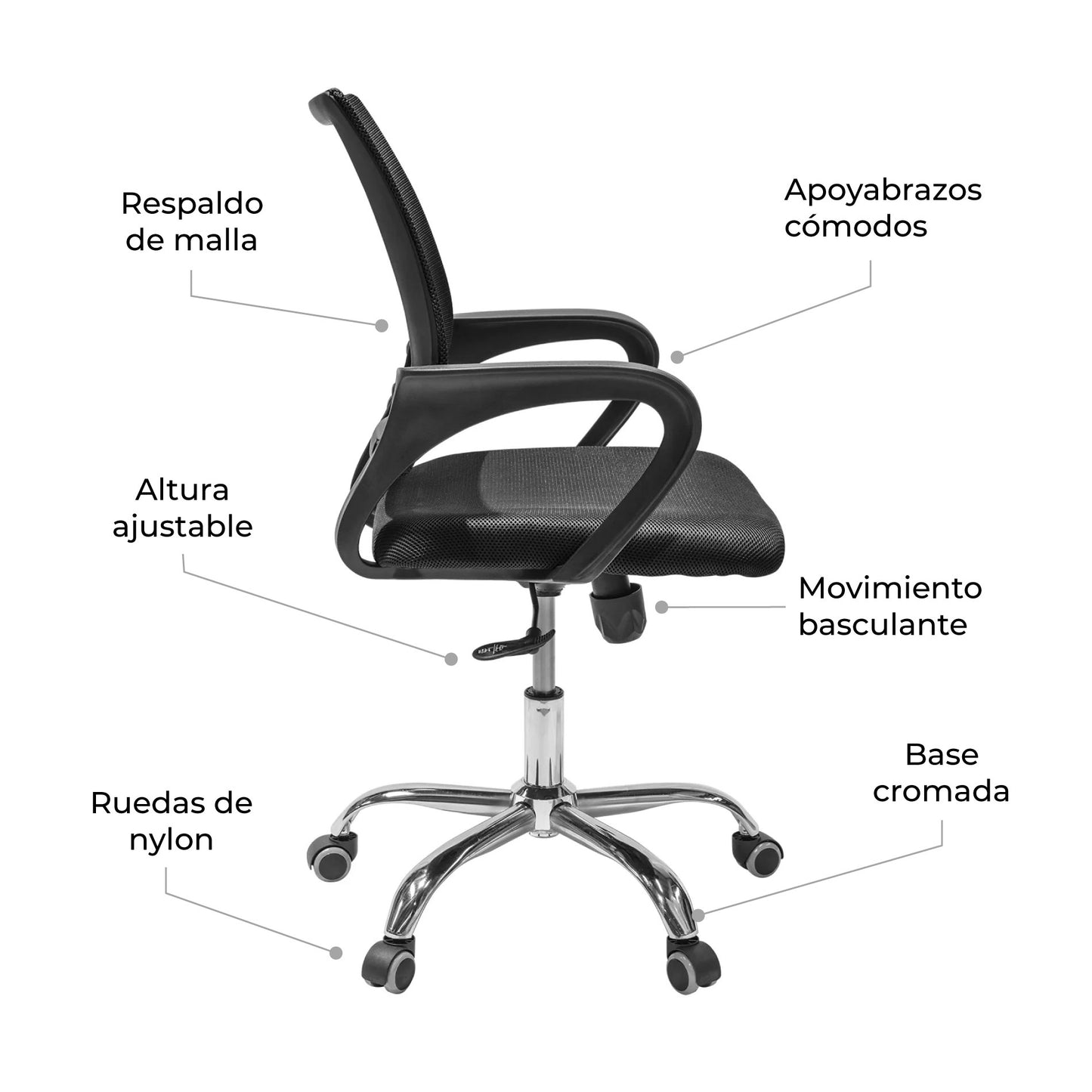 Silla de Escritorio Ergonómica Mesh+