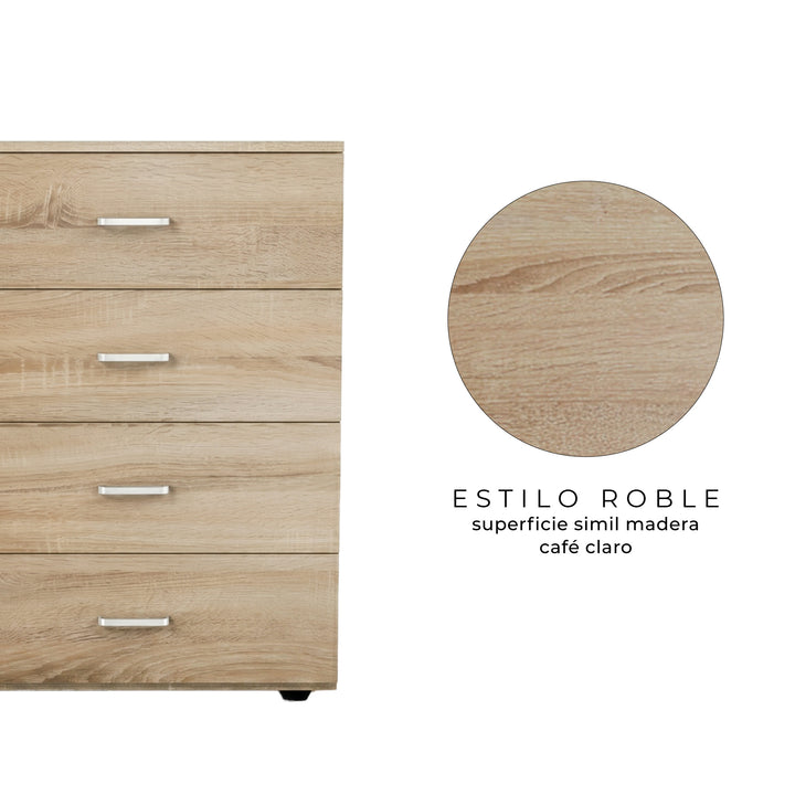 Cómoda Kasuga Estilo Roble