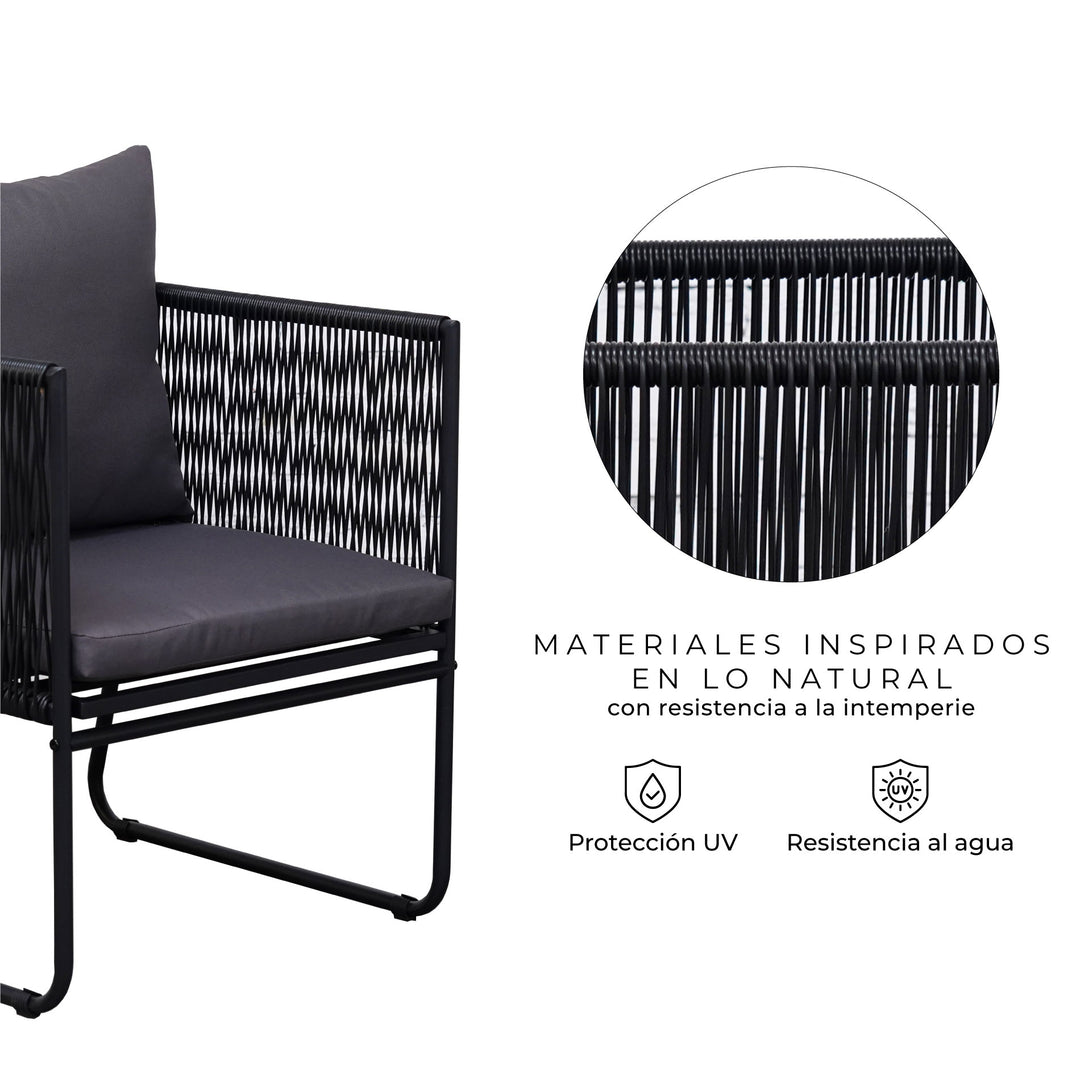 Set Exterior de Sillas y Mesa Kiri