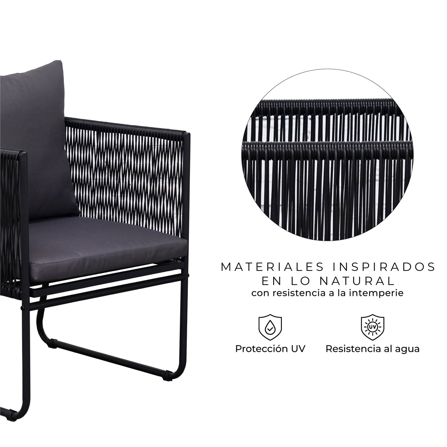 Set Exterior de Sillas y Mesa Kiri