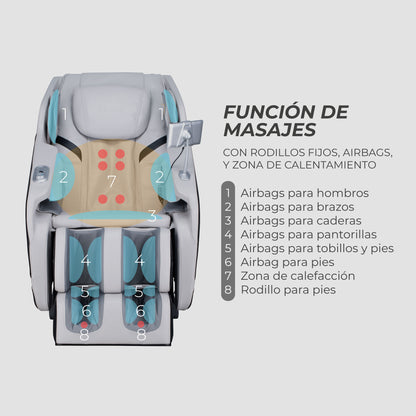 Sillón Masajeador Reclinable Zero Gravity Blanco