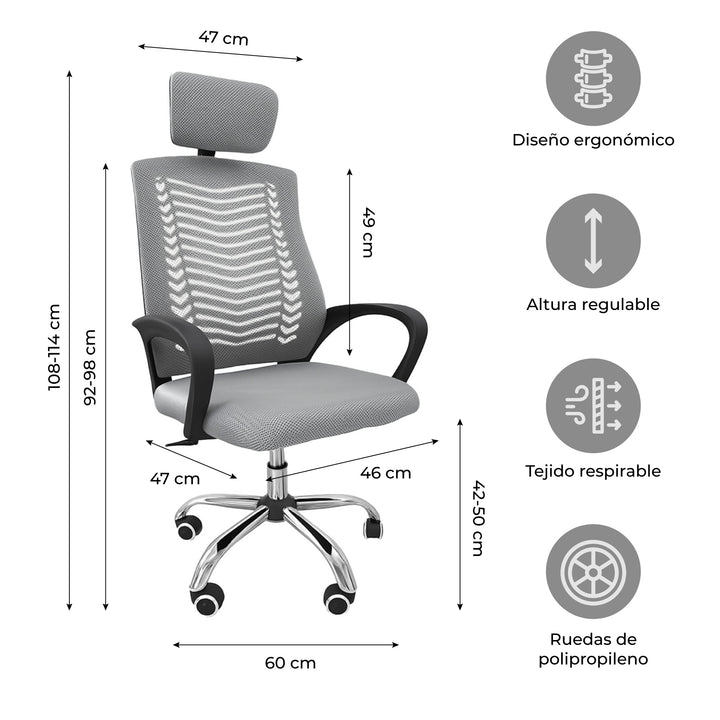 Silla de Escritorio Ergonómica SILL-Q2G