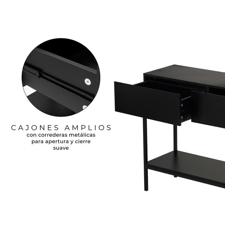 Mesa Recibidora Edge Negro