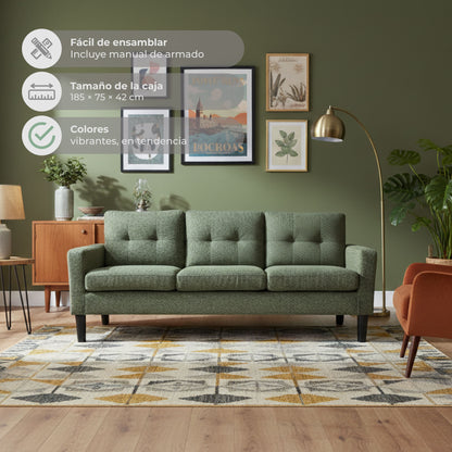 Sillón 3 Cuerpos Sutri Verde