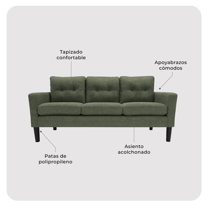Sillón 3 Cuerpos Sutri Verde