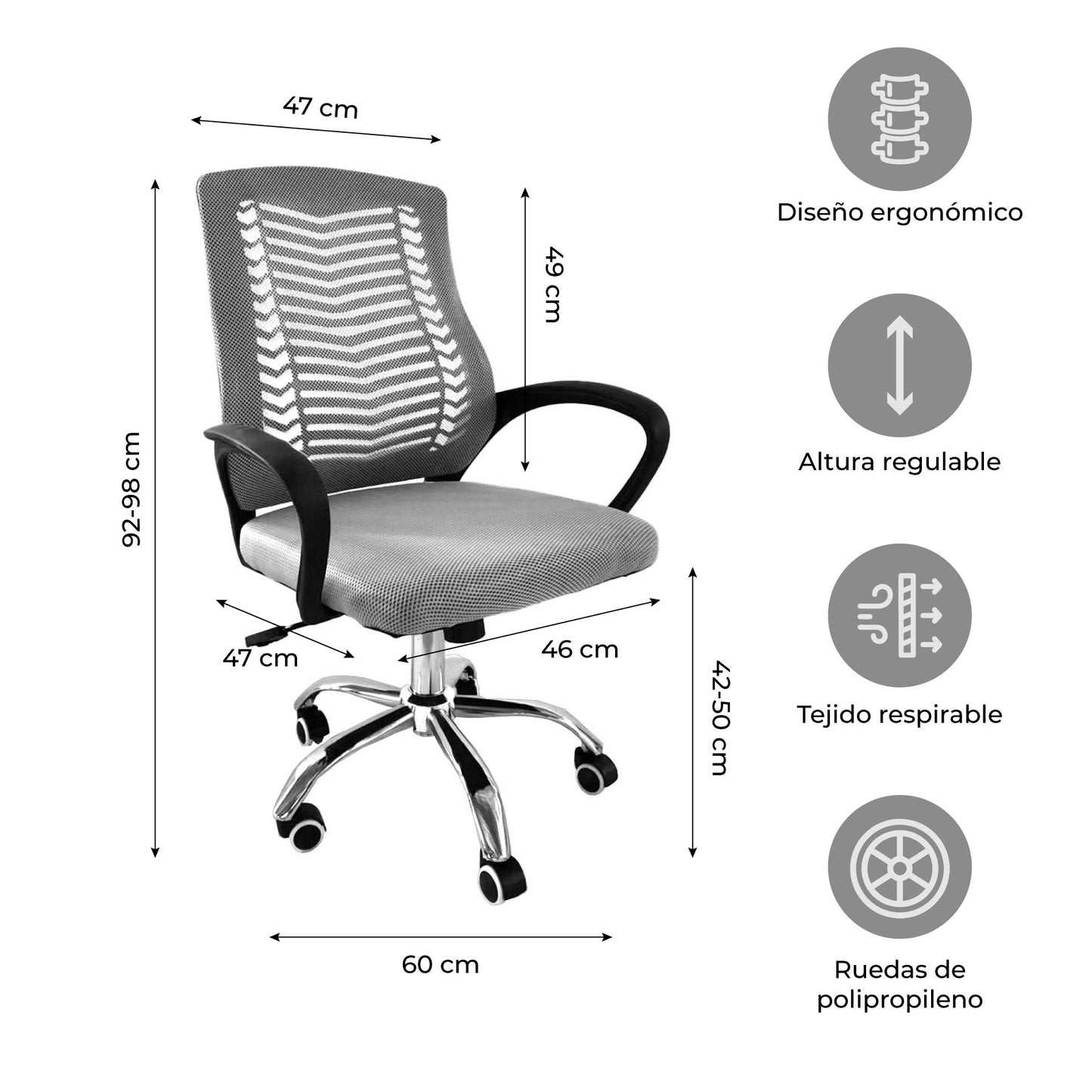 Silla de Escritorio Ergonómica SILL-C2G