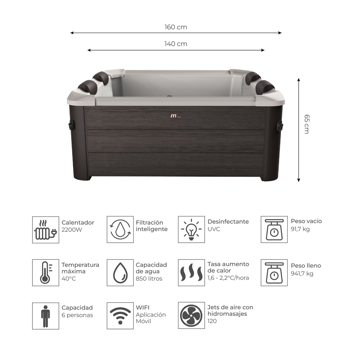 Spa Hidromasaje Exterior Tribeca 6 Frame