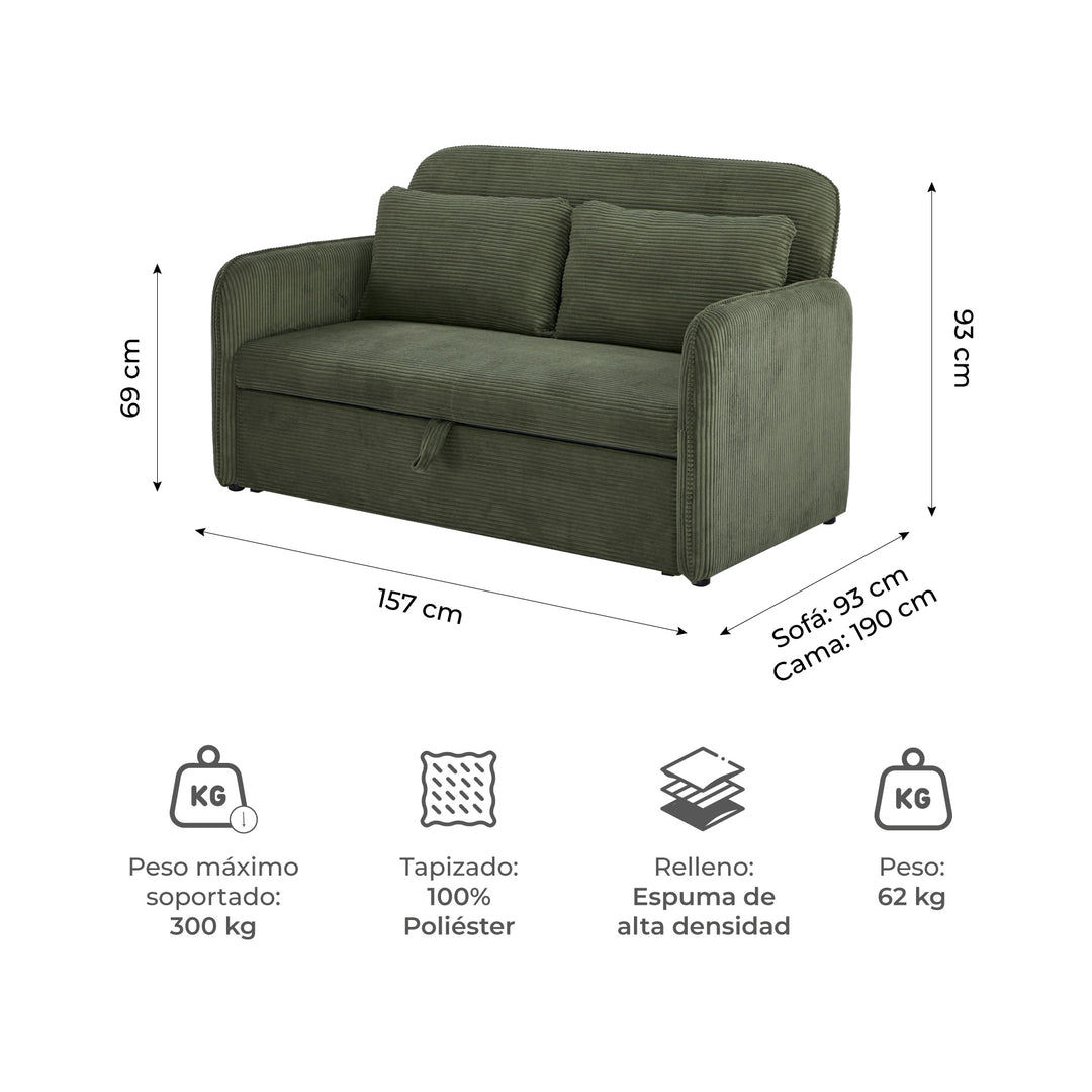Sofá Cama 2 Cuerpos Vittore
