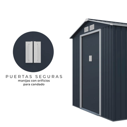 Cobertizo Armario Para Exterior Archer A 213x127x195 Cm Gris