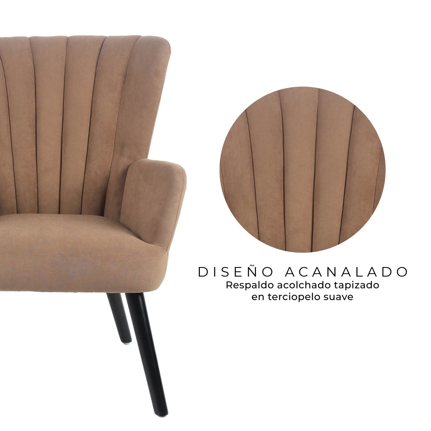 Sillón Individual Azalia Café