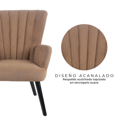 Sillón Individual Azalia Café