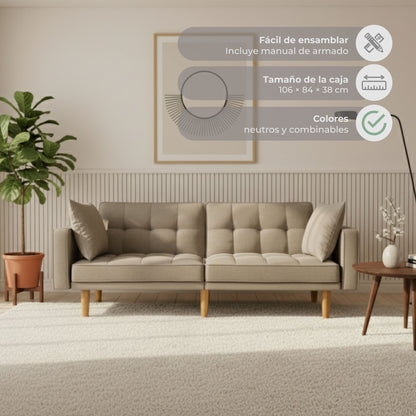 Sofá Cama 2 Cuerpos Fiano Beige