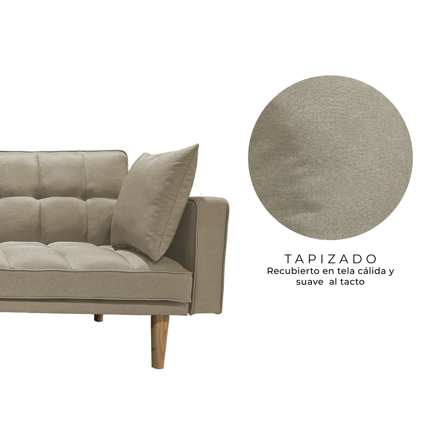 Sofá Cama 2 Cuerpos Fiano Beige