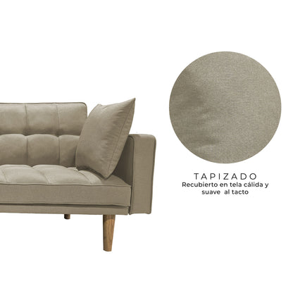 Sofá Cama 2 Cuerpos Fiano Beige