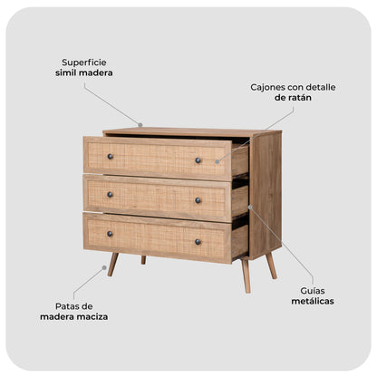 Cómoda Panabo de Rattan