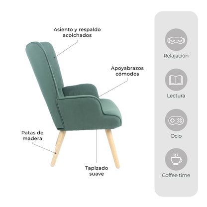Sillón Individual Tarina Verde