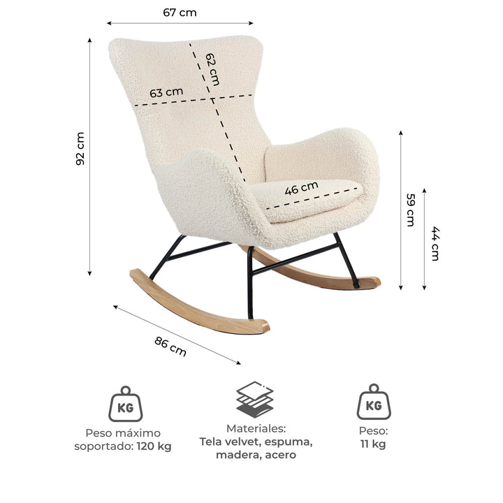 Sillón Mecedor Tavia Beige