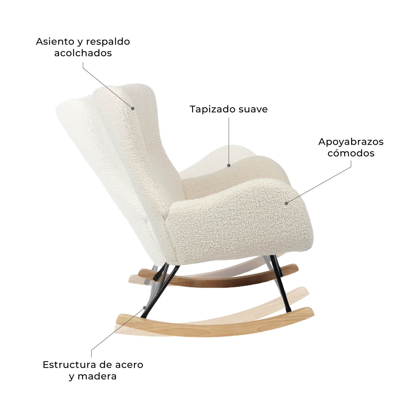 Sillón Mecedor Tavia Beige