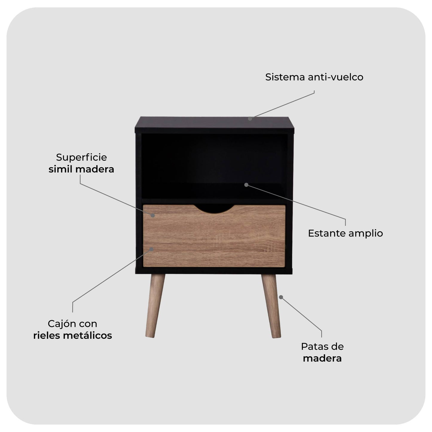 Mesa de Luz Tromso Black