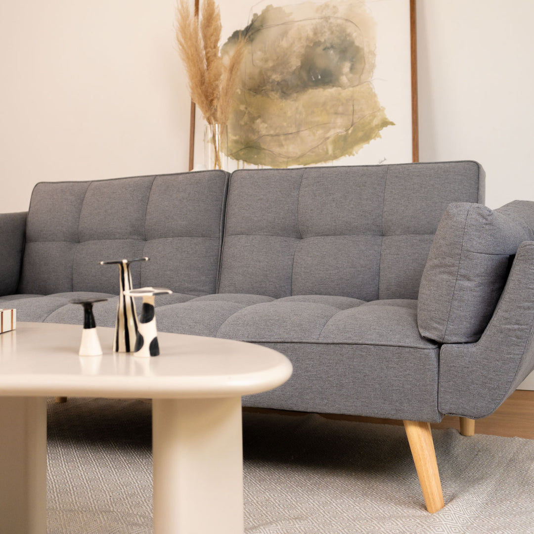 Sofá Cama 3 Cuerpos Buher Gris