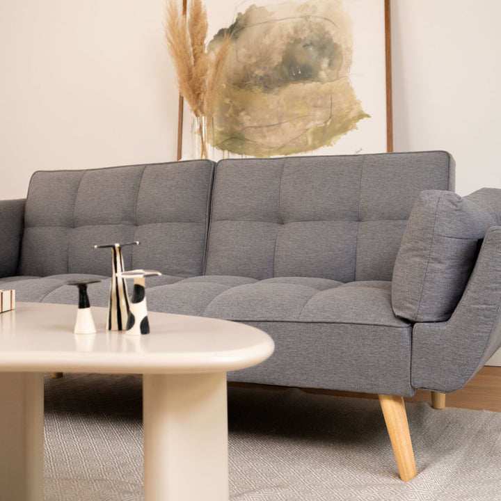 Sofá Cama 3 Cuerpos Buher Gris