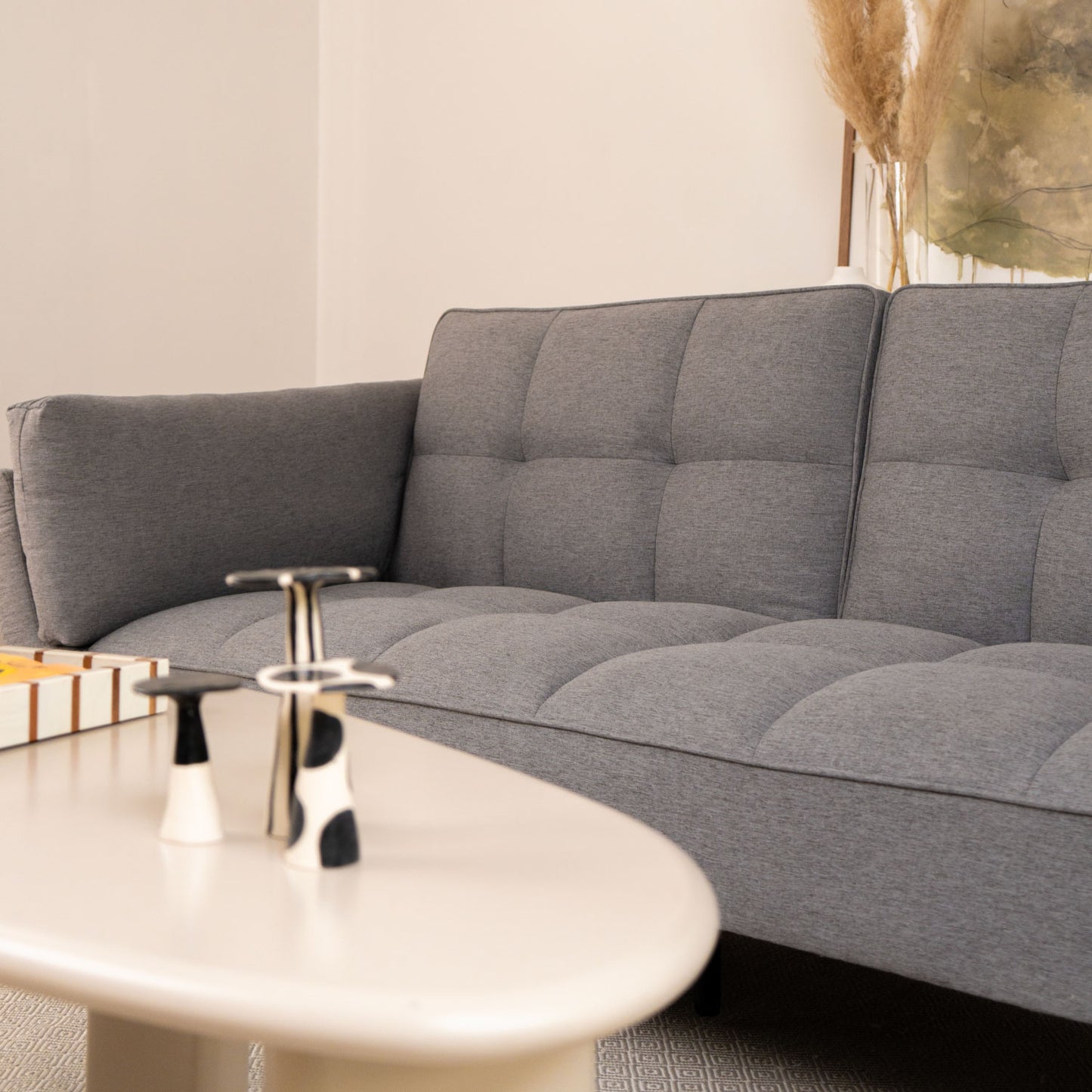 Sofá Cama 3 Cuerpos Buher Gris