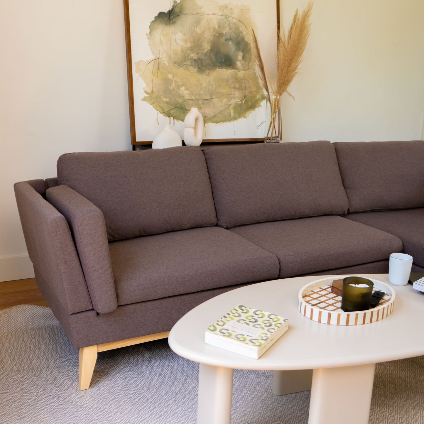 Sillón 3 Cuerpos en L Albano Marrón