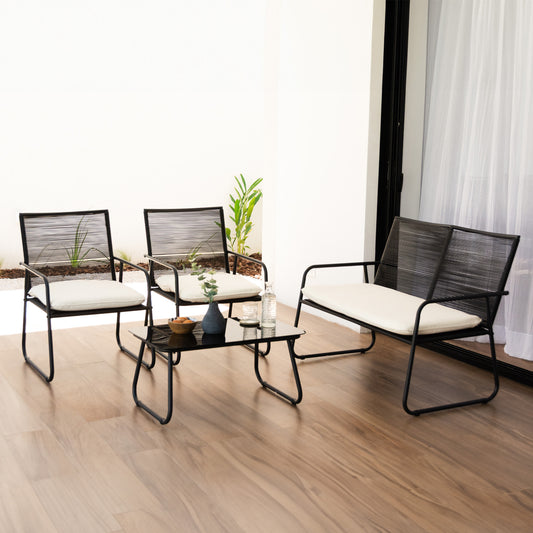 Set Exterior de Sillón Sillas y Mesa Ruko