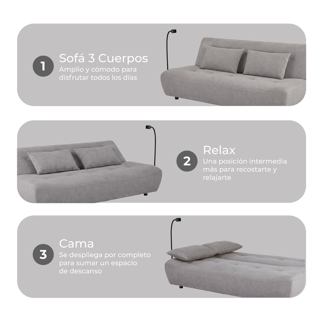 Sofá Cama 3 Cuerpos Milano