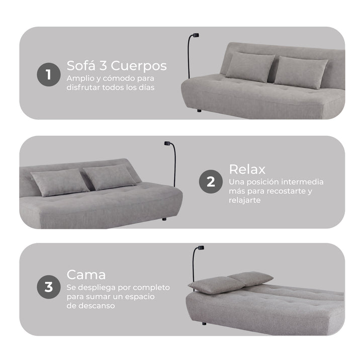 Sofá Cama 3 Cuerpos Milano