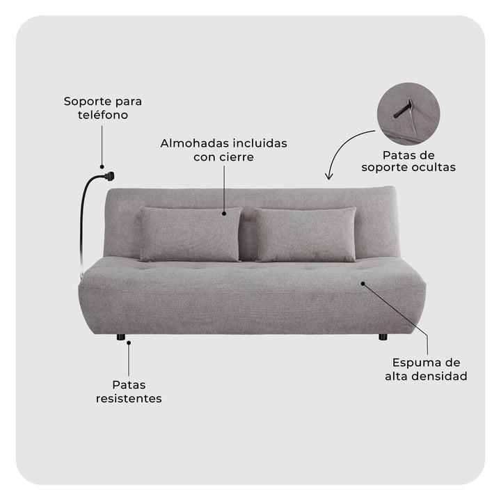Sofá Cama 3 Cuerpos Milano