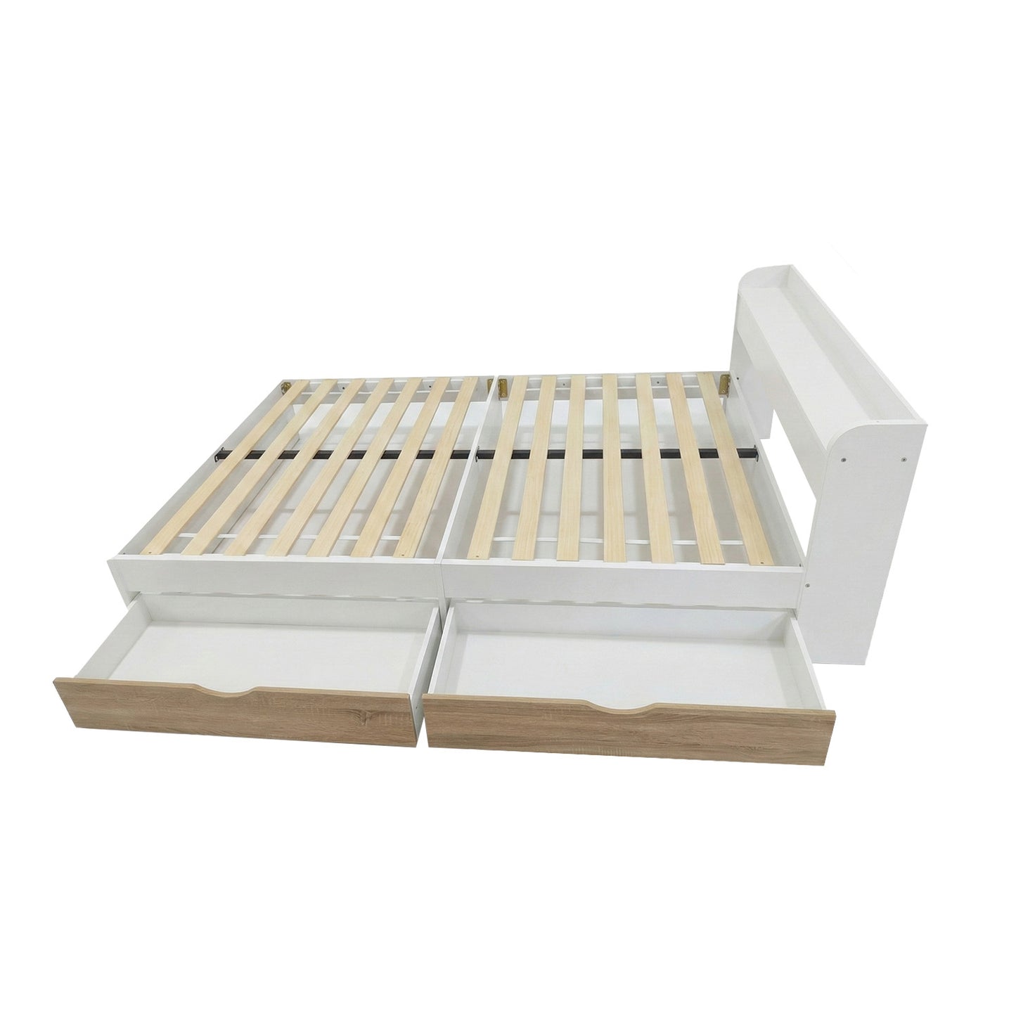 Cama de 2 Plazas Nórdica Con Cajones