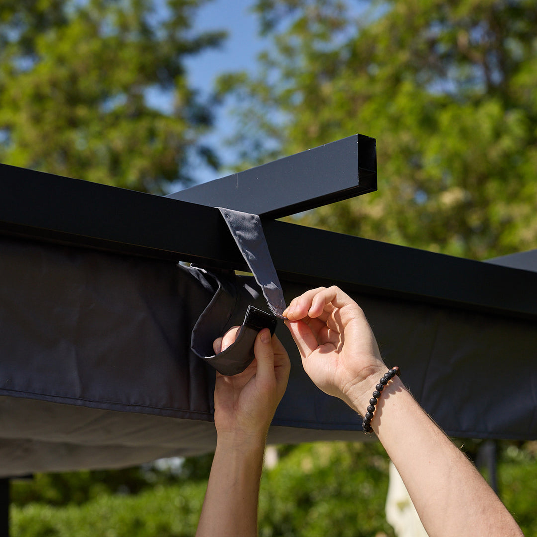 Pérgola Grey Shelter Retráctil 3x3