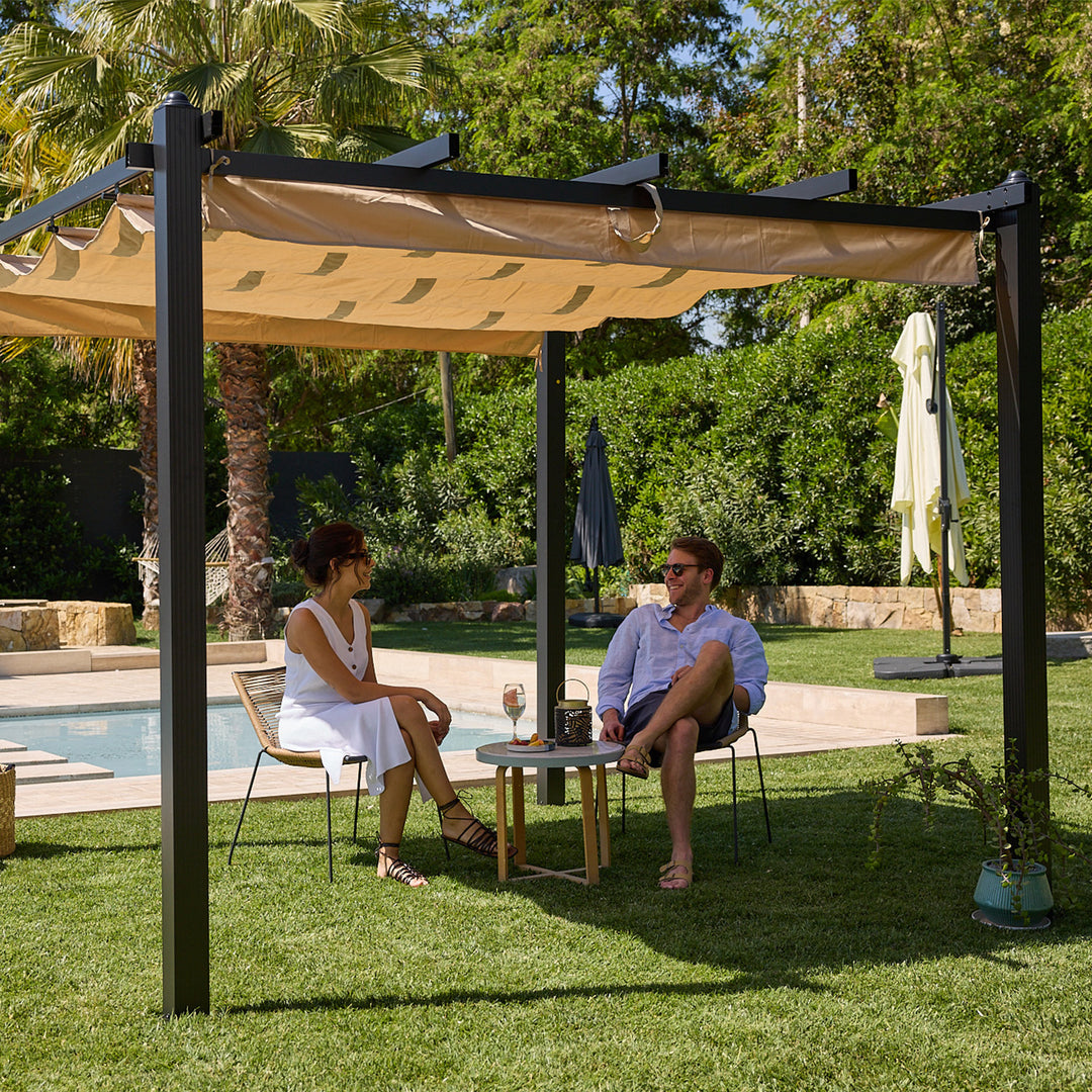Pérgola White Shelter Retráctil 3x3
