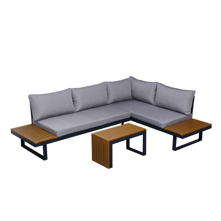 Set Exterior de Sillón en L + Mesa Saigon