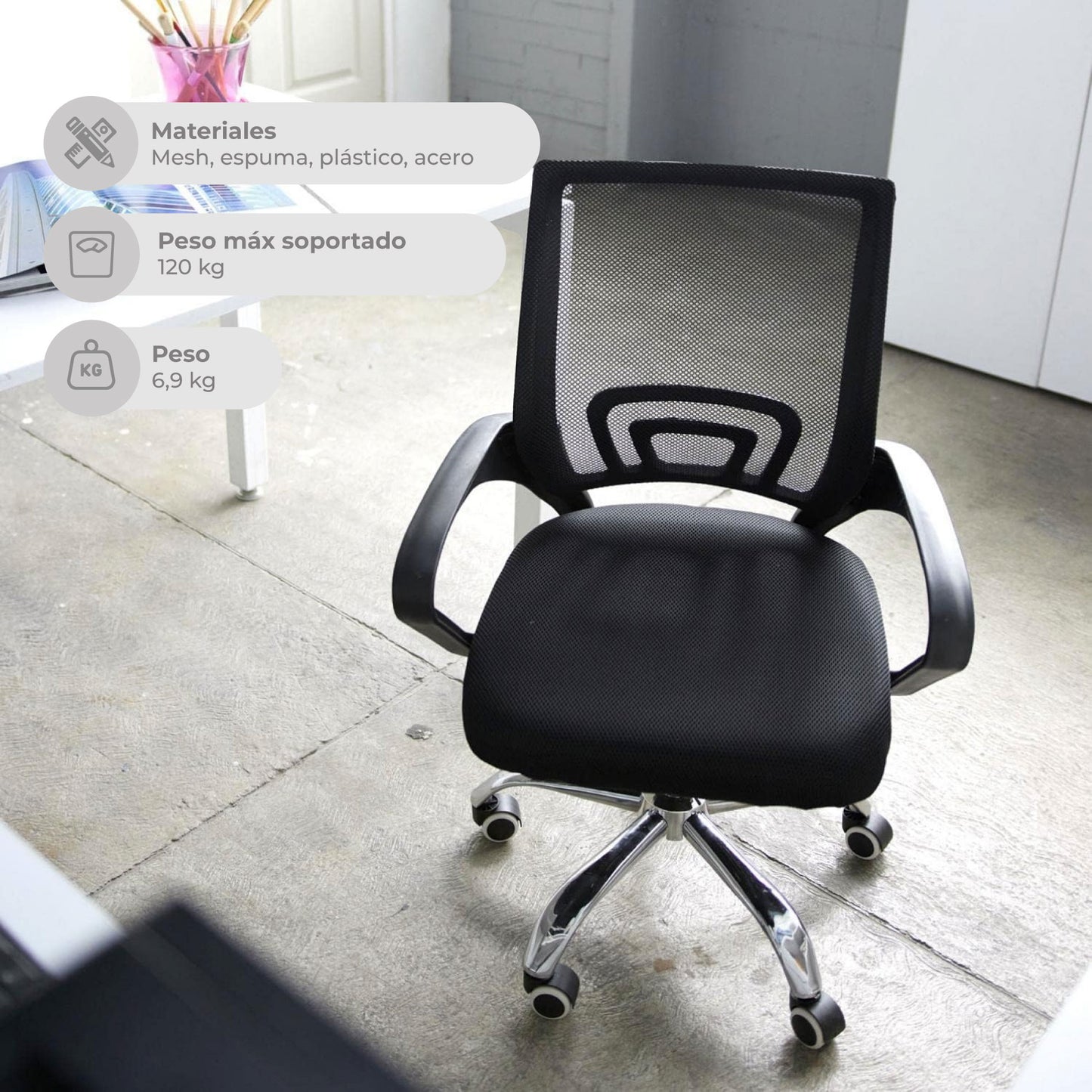 Silla de Escritorio Ergonómica Mesh+