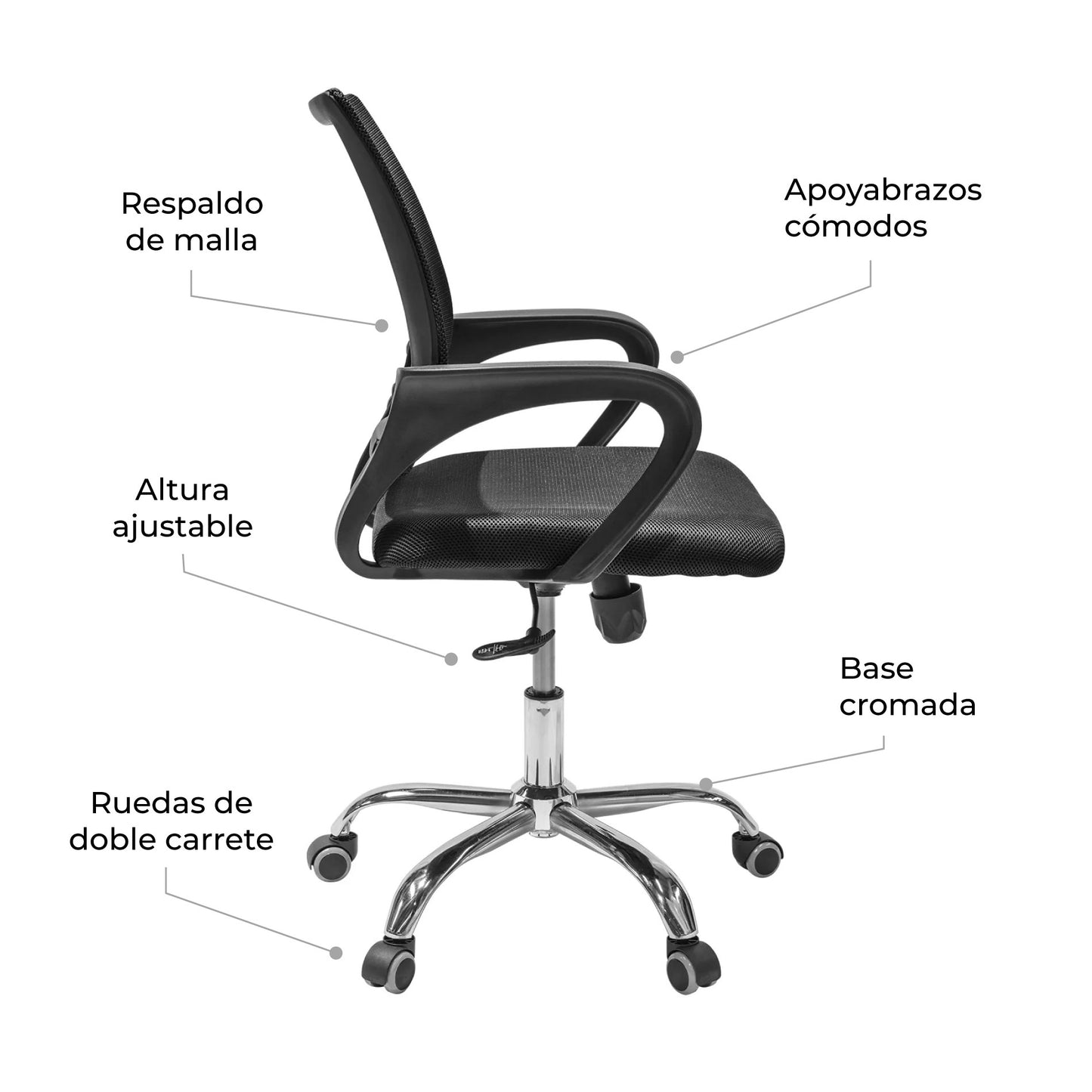 Silla de Escritorio Ergonómica Mesh+