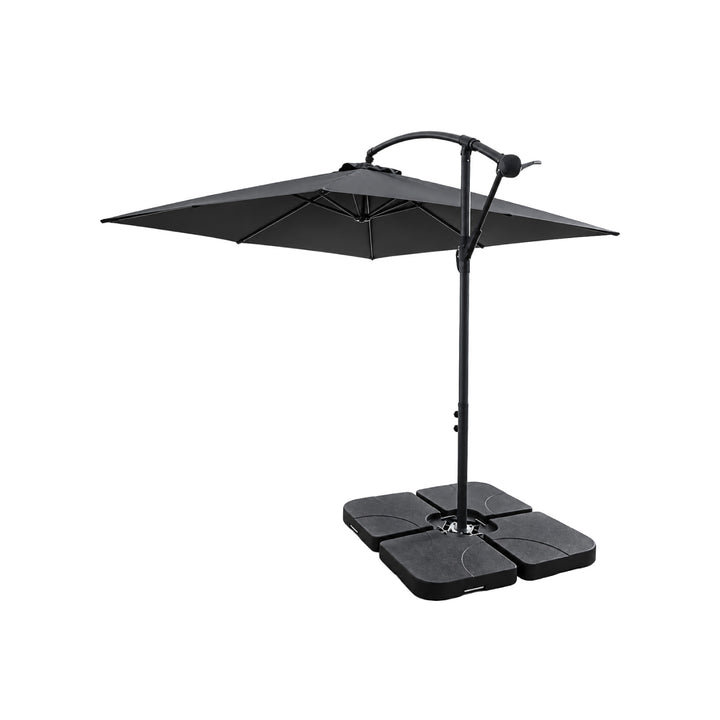 Sombrilla Lateral con Base Solaris Gris
