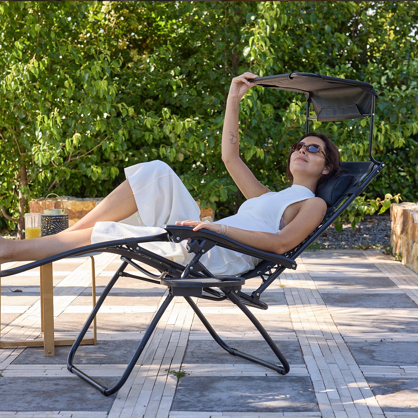 Reposera Zero Gravity con Techo Zen Canopy